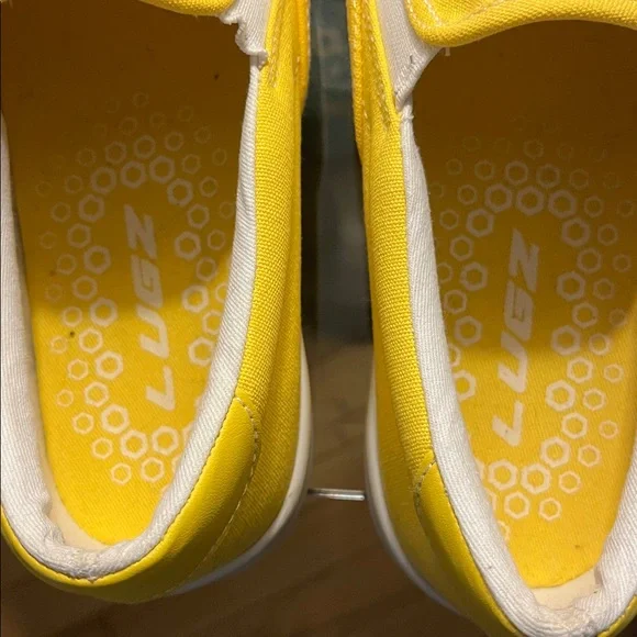 LUDZ Women's Yellow and White Canvas Slip On Shoes Size 8 - Picture 12 of 16